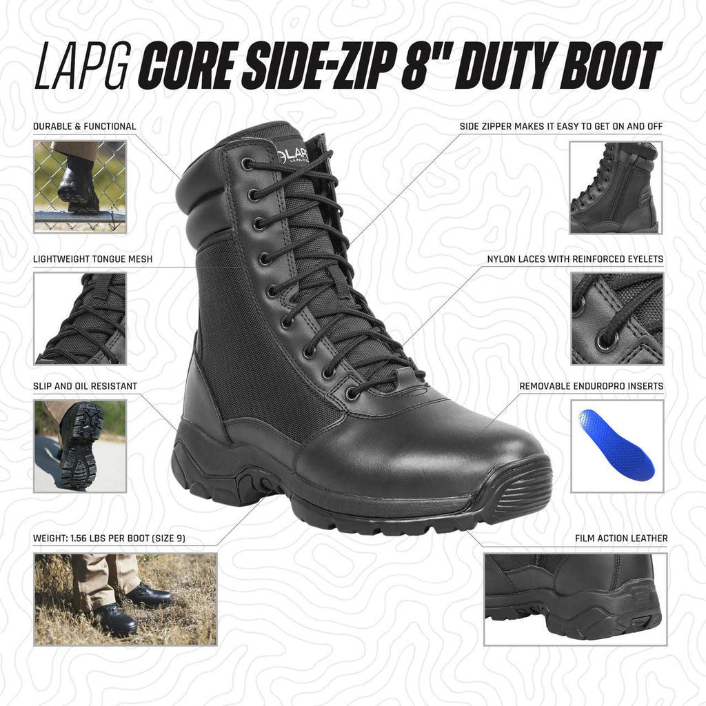 8" Side-Zip Tactical Work Boots X226