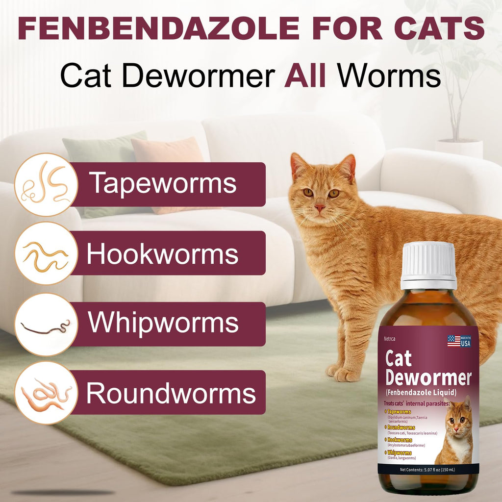 Fenbendazole Dewormer for Cats & Kitten, 150 mL W829