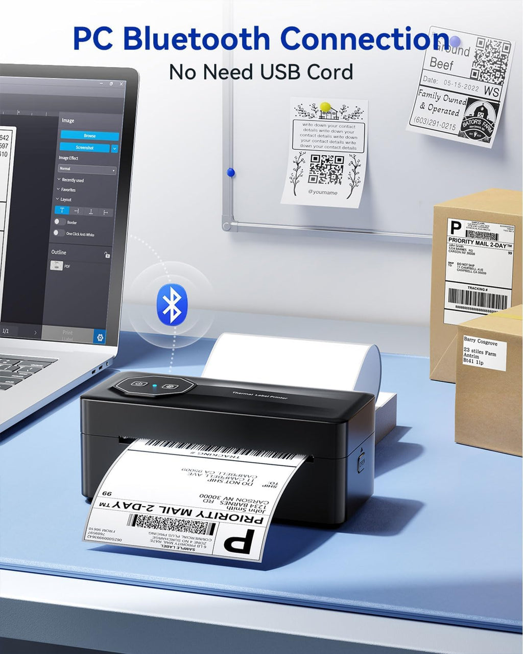 Bluetooth Thermal 4x6 Label Printer U54302