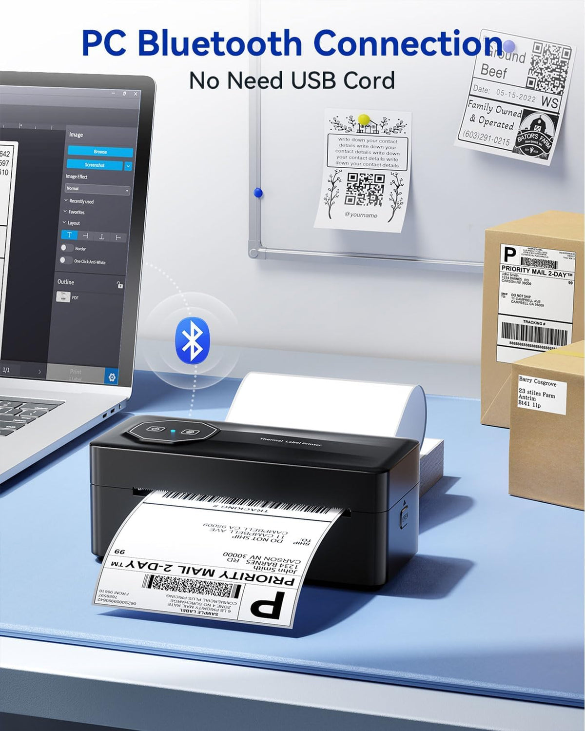Bluetooth Thermal 4x6 Label Printer U54302