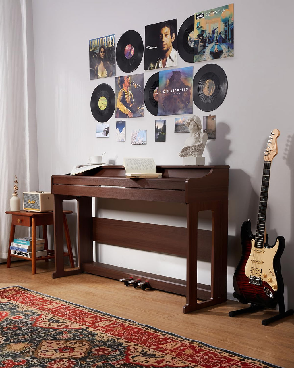 88 Keys Hammer-Action Fully Weighted Digital Piano with Furniture Stand D323
