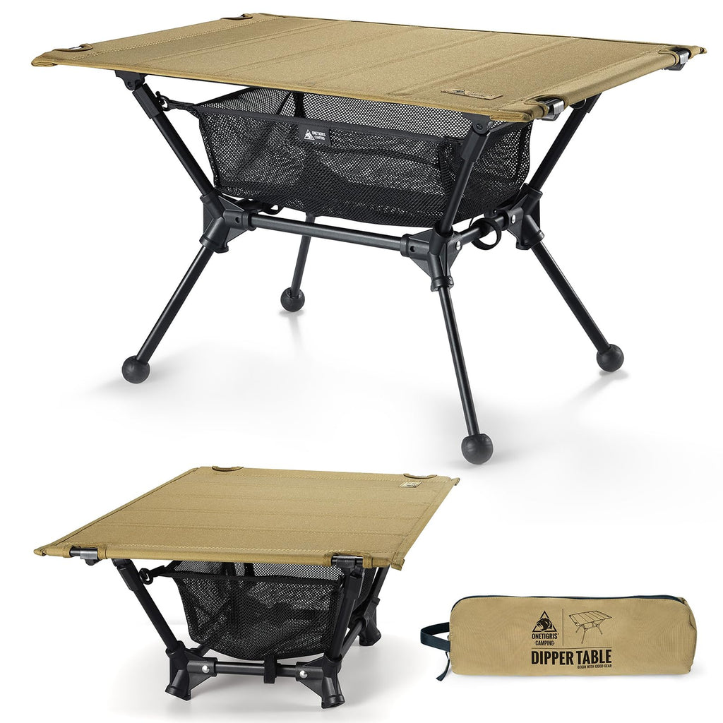 Lightweight Portable Folding Camping Table with Mesh Storage Net F443