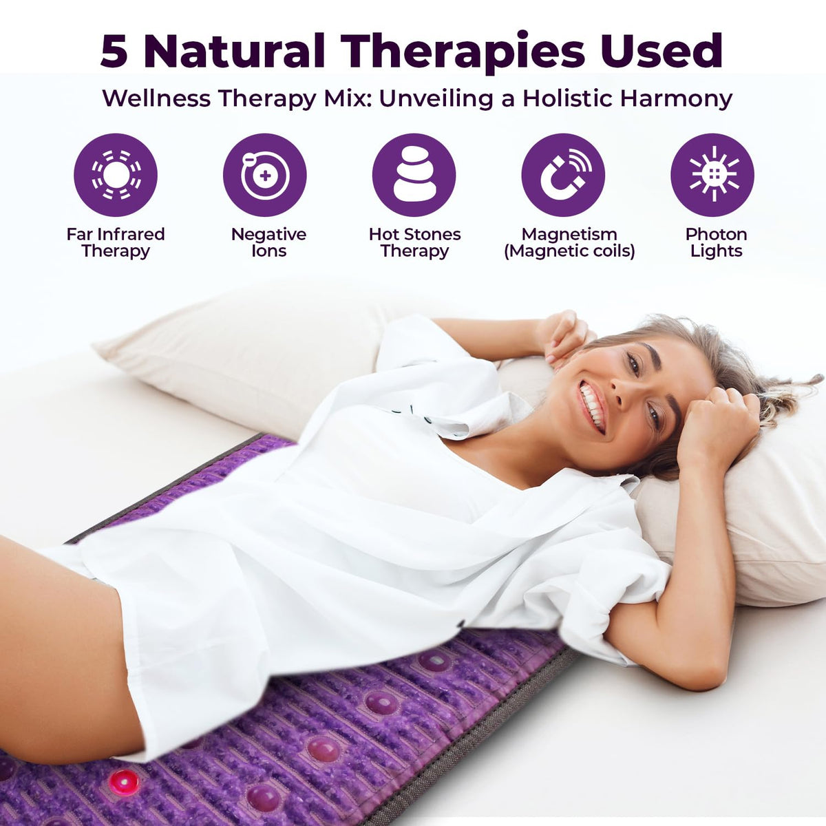Far Infrared Amethyst Heating Pad Mini 32" L x 20"W T94585