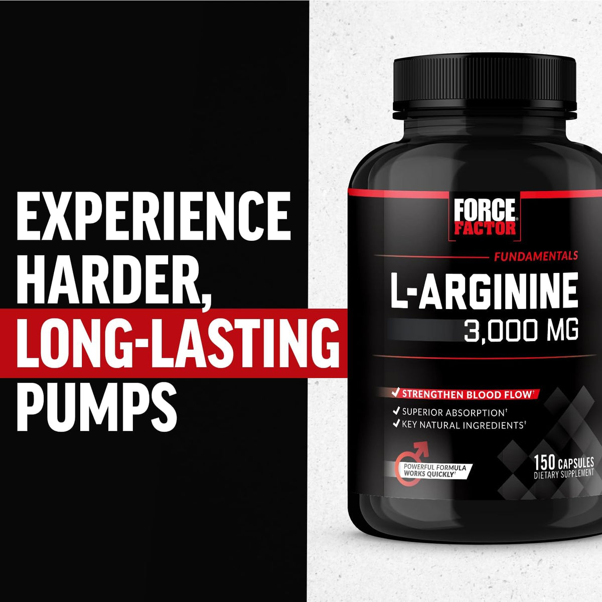 L-Arginine 3000mg Nitric Oxide Supplement 150 Capsules H38282