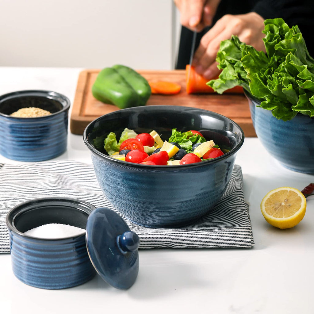 Ceramic 32 oz Pasta Bowls Set of 4 and 40 oz Soup Bowls Set of 4 R26422
