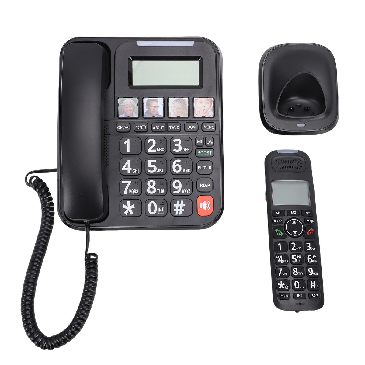 Expandable Corded/Cordless Phone System with Big Buttons Y391432