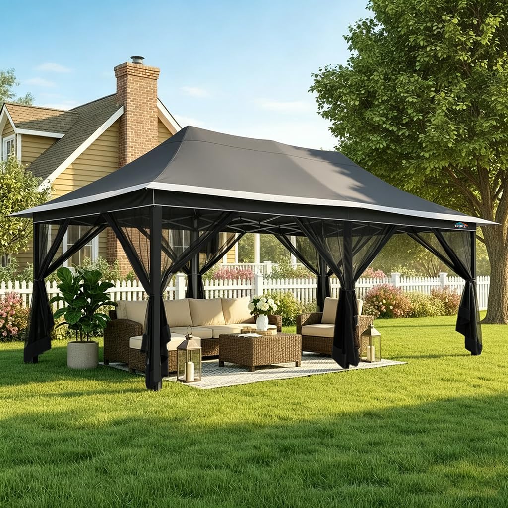 12x20 Pop Up Gazebo with Mosquito Netting G4719