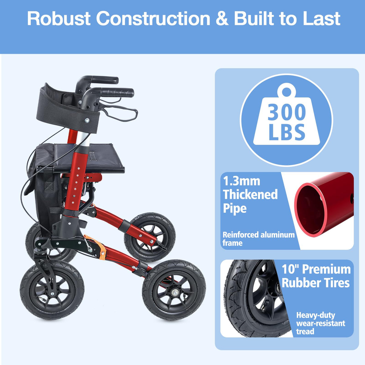 All Terrain Walker with 10" Pneumatic Tires F9616
