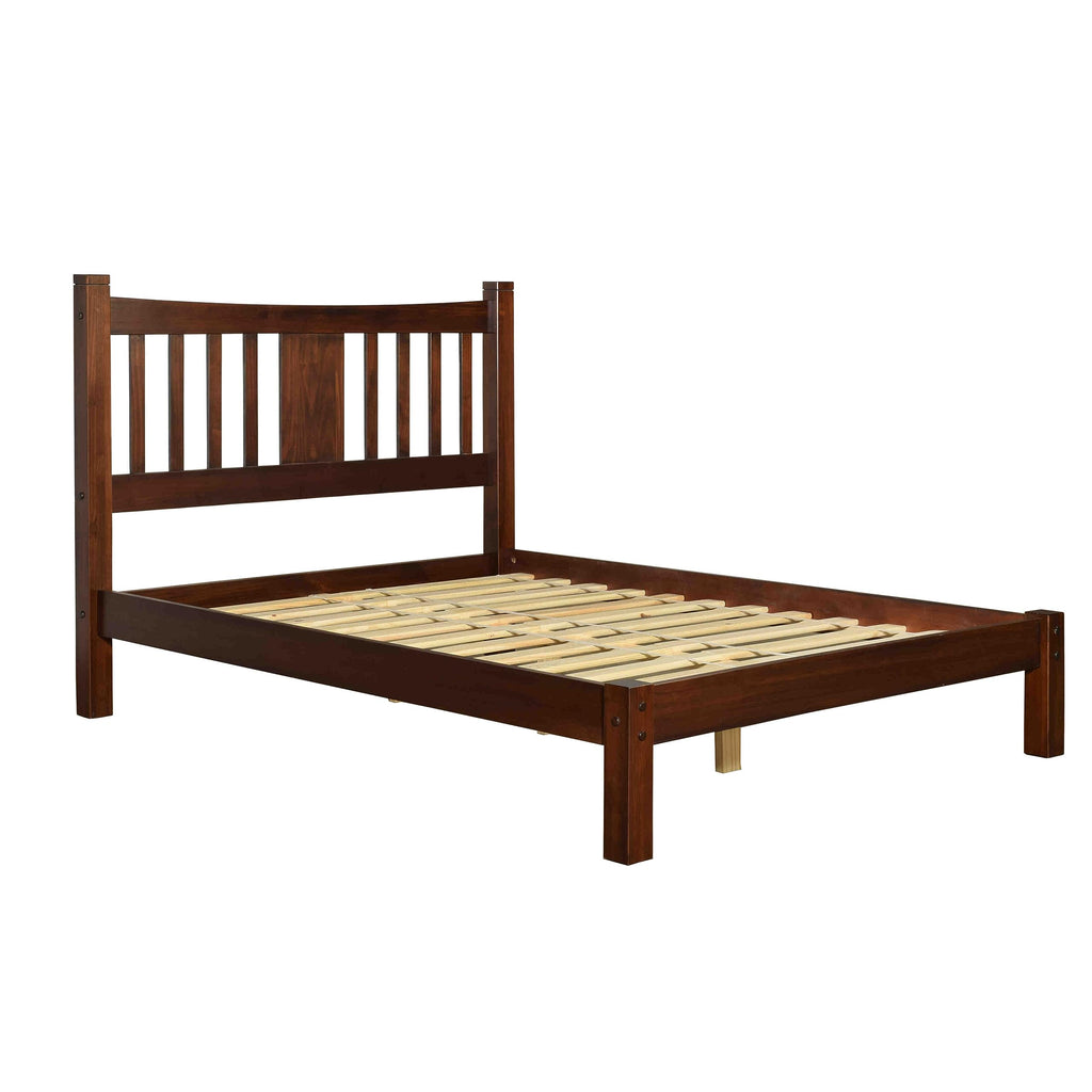 King Size Cherry Solid Wood Platform Bed Q9836