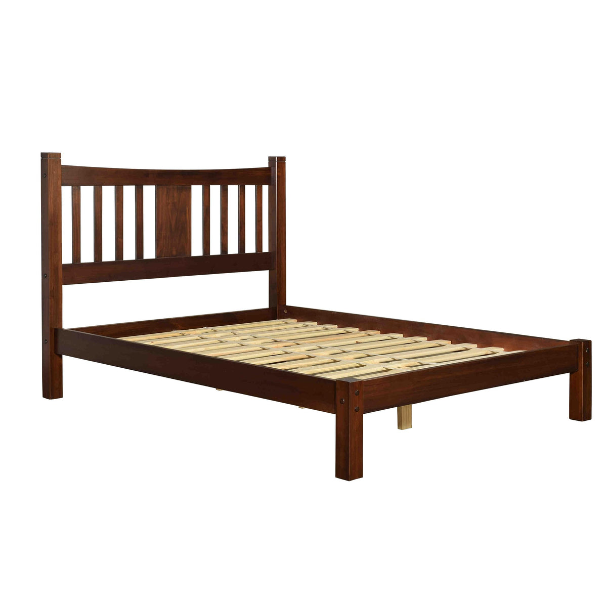 King Size Cherry Solid Wood Platform Bed Q9836