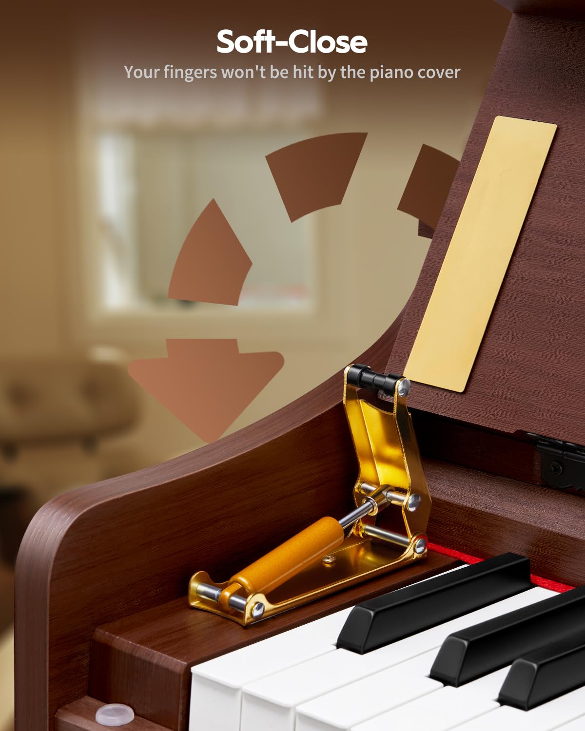 88 Keys Hammer-Action Fully Weighted Digital Piano with Furniture Stand D323