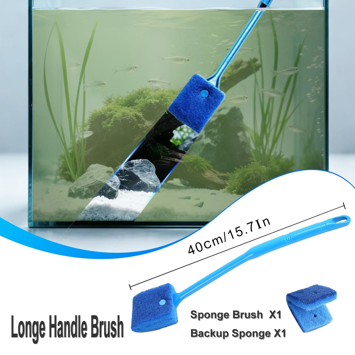 Aquarium Gravel Cleaner with 6Ft Water Hose and Skimmer Net A51706