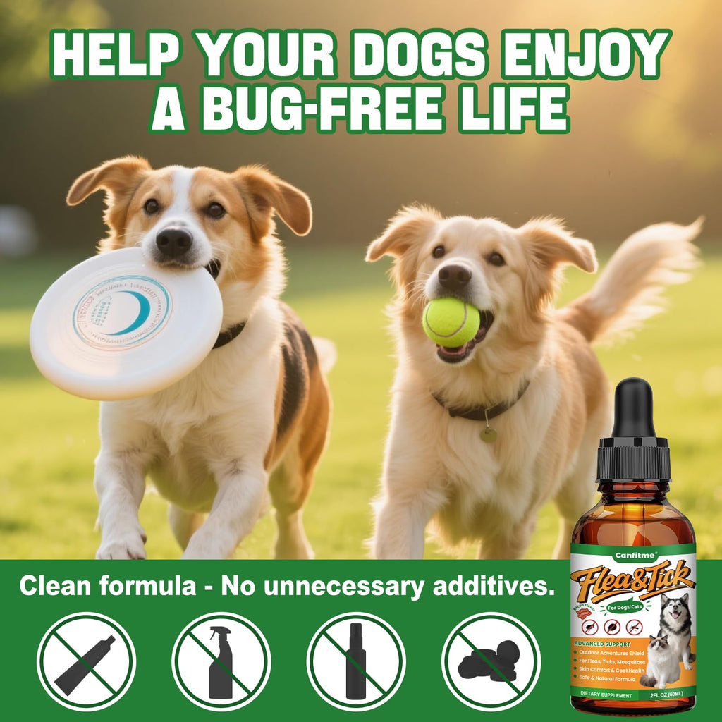 Flea and Tick Prevention Liquid Drops with Multivitamin C5475
