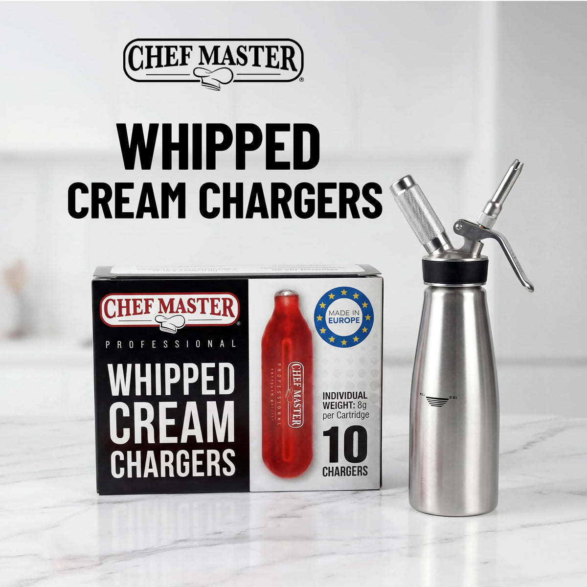 10 Pack 8g Whipped Cream Chargers F94073