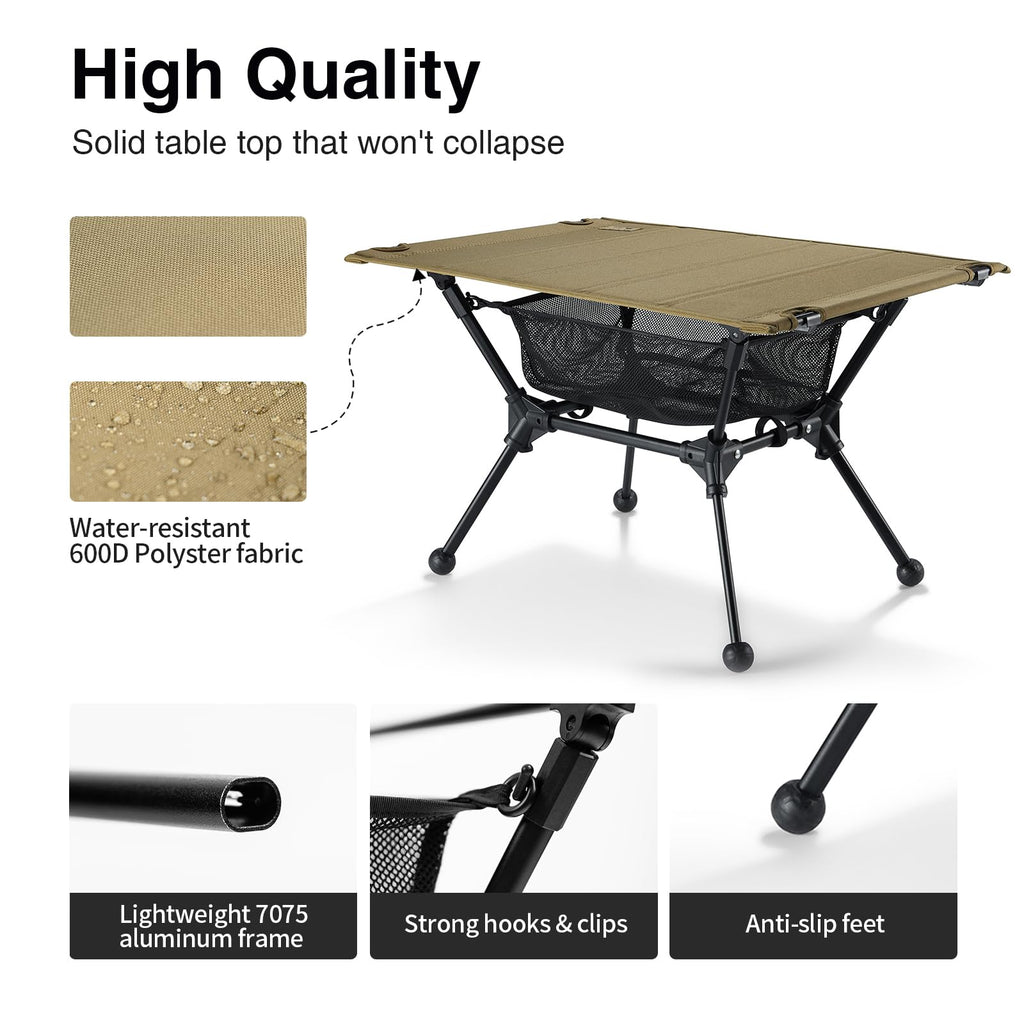 Lightweight Portable Folding Camping Table with Mesh Storage Net F443