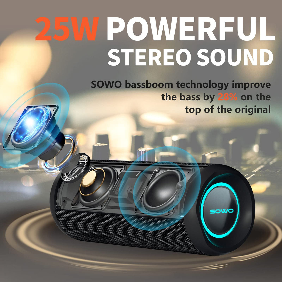 IPX7 Waterproof Portable Bluetooth Speaker A537115