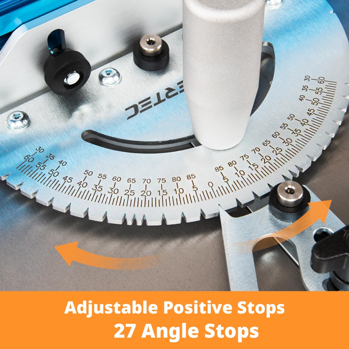 Table Saw Precision Miter Gauge System with 27 Angle Stops and T-Slotted Miter Bar L823804