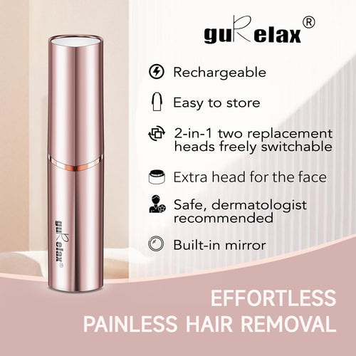 2-in-1 Electric Facial Hair Removal & Eyebrow Shaver with Mirror Light B83731