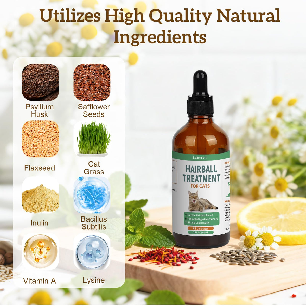 Cat Hairball Remedy with Natural Ingredients & Vitamins W1115