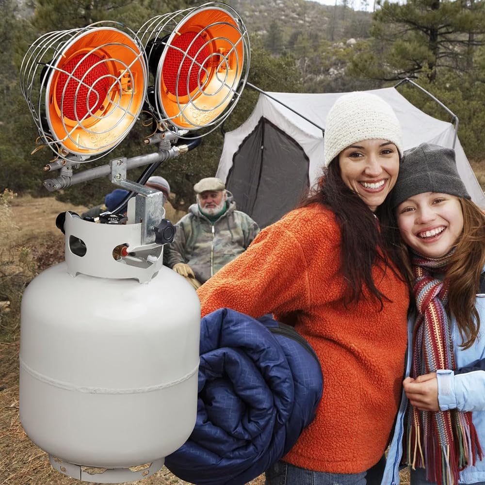 Infra-Red Double Burner 30,000 BTU Tank Top Outdoor Heater Q9294