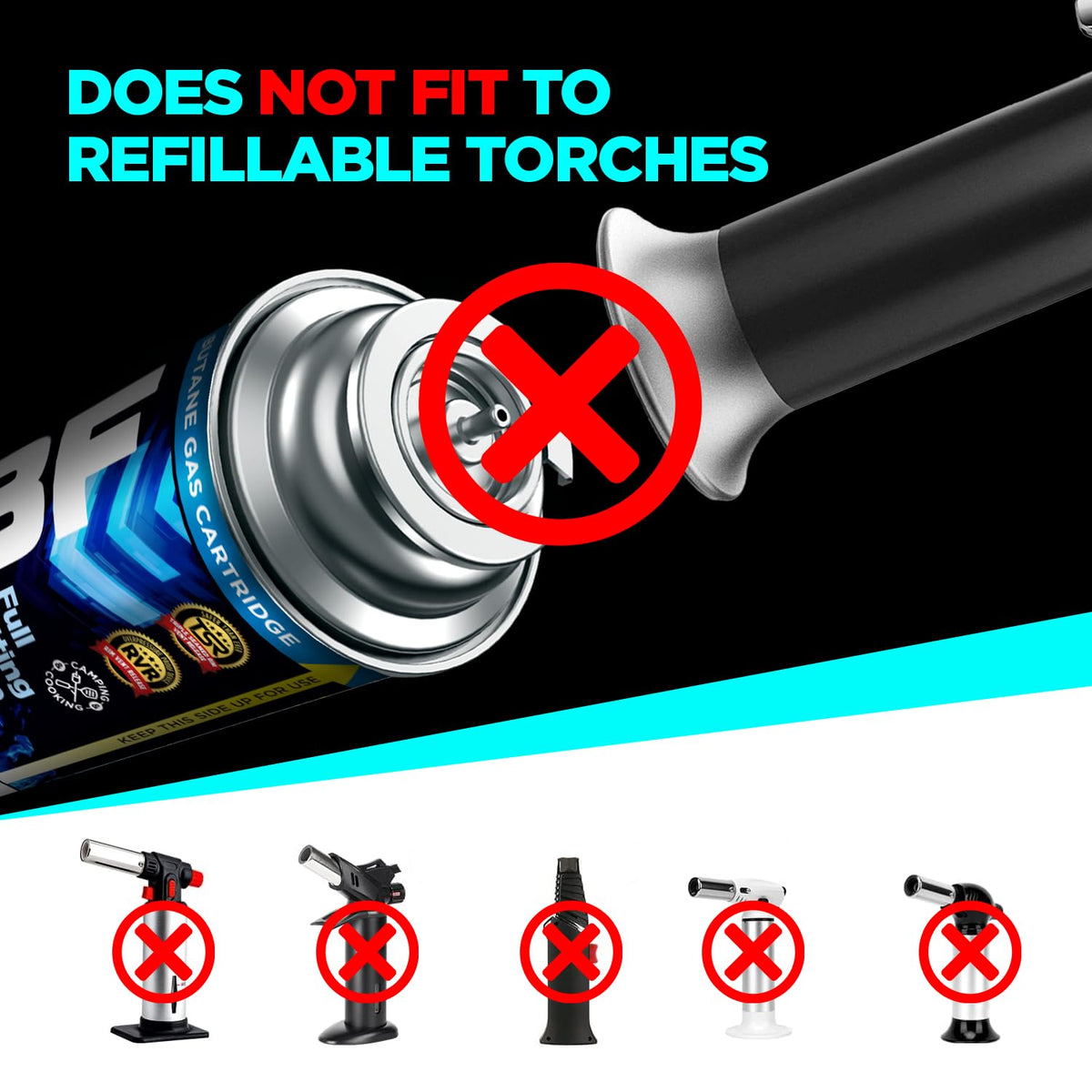 Butane Fuel Canister 8oz 4 Pack Y13843