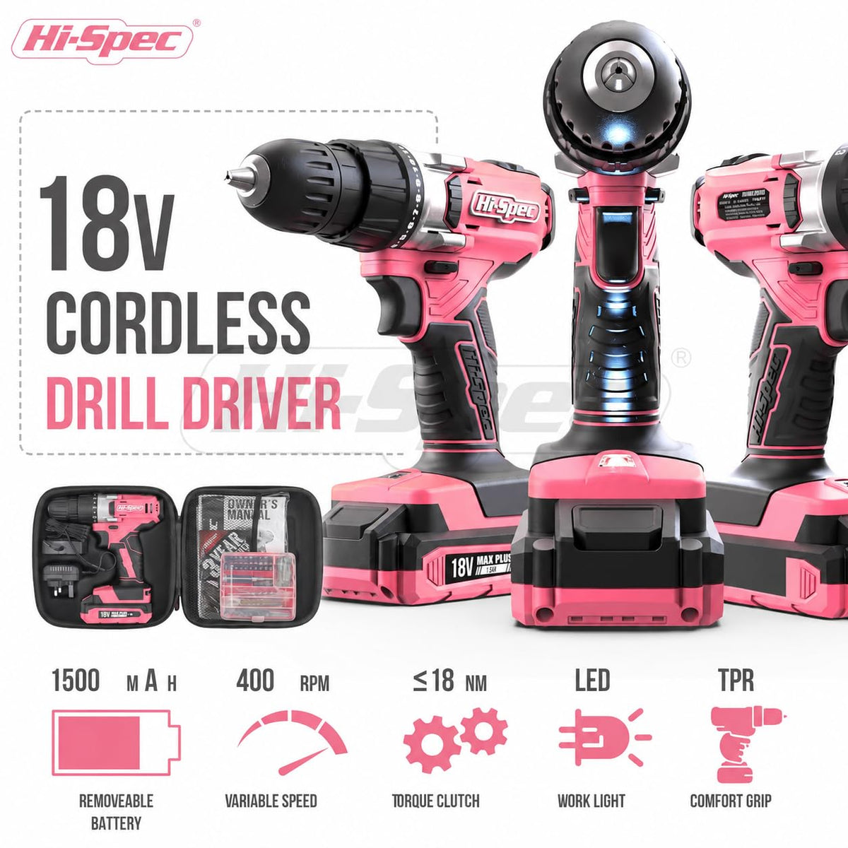 18V Cordless Drill Driver Set H952274