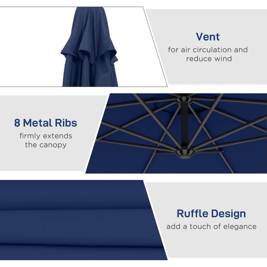 10' Cantilever Tilt Offset Patio Umbrella C6420