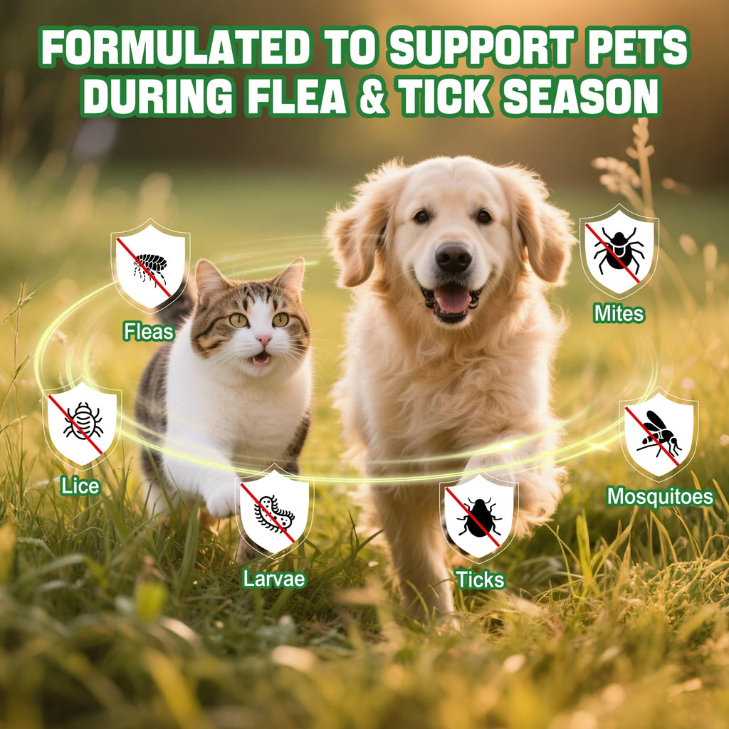 Flea and Tick Prevention Liquid Drops with Multivitamin C5475