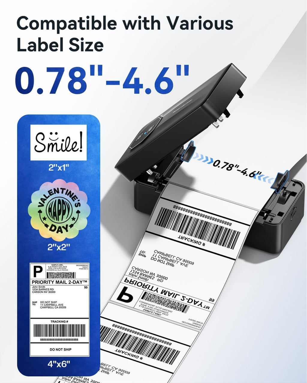 Bluetooth Thermal 4x6 Label Printer U54302
