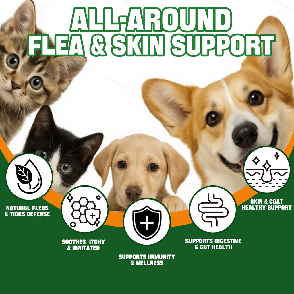 Flea and Tick Prevention Liquid Drops with Multivitamin C5475