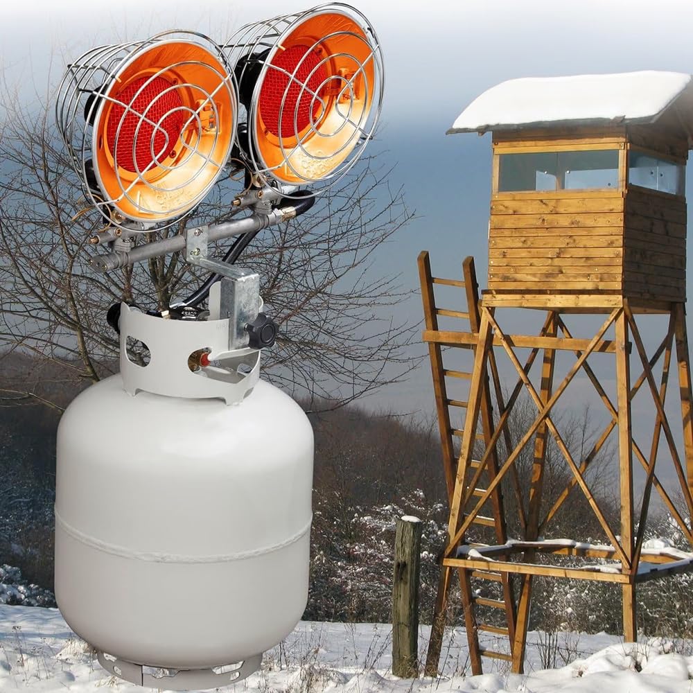 Infra-Red Double Burner 30,000 BTU Tank Top Outdoor Heater Q9294