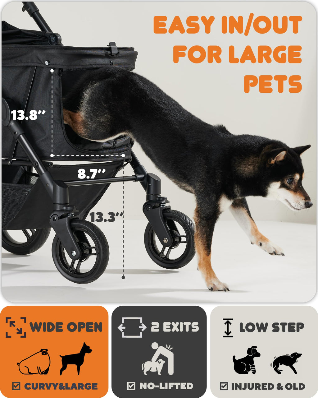 Medium Dog Stroller Up to 66lbs B53660