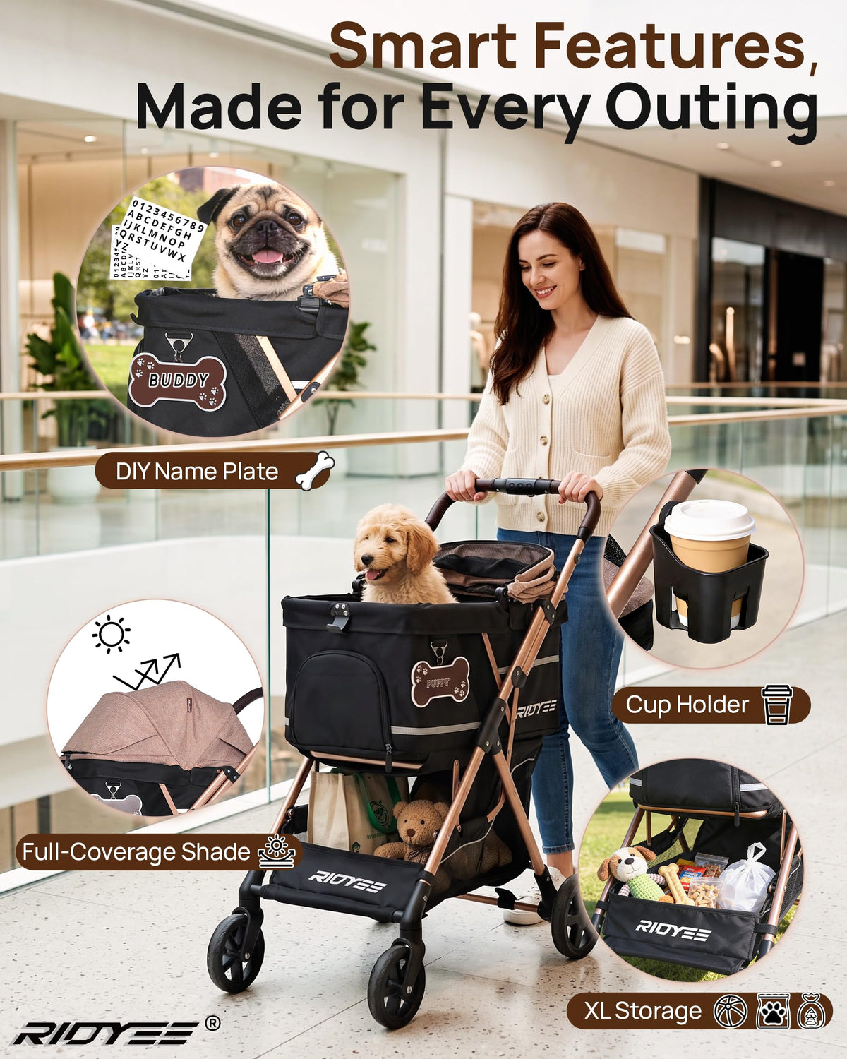 Foldable Dog Stroller H43377