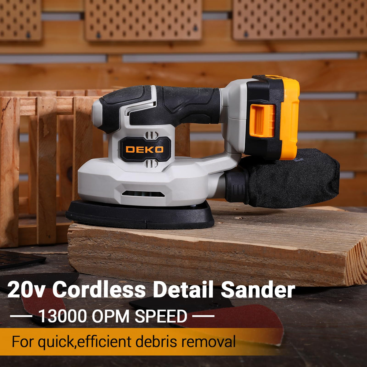 Cordless Detail Sander with Dust Collector Z42776