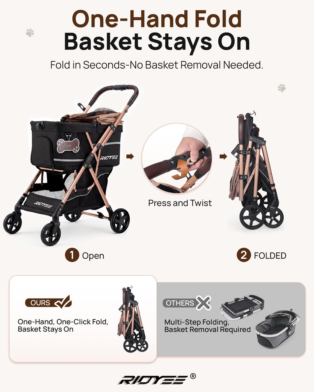 Foldable Dog Stroller H43377