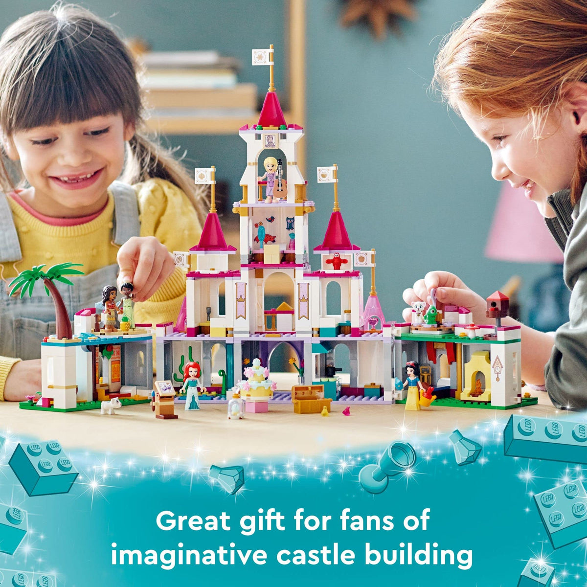 Disney Princess Castle Building Toy with 5 Mini-Dolls U13222