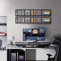 Black 2 Pcs 34Inch Metal Media Storage Rack Y905