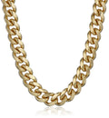 Men's 18K Gold Plated 6mm Cuban Curb Chain Link Necklace U44268