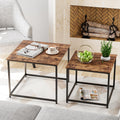 Brown Engineered Wood Nesting Coffee Table Set of 2 N6267