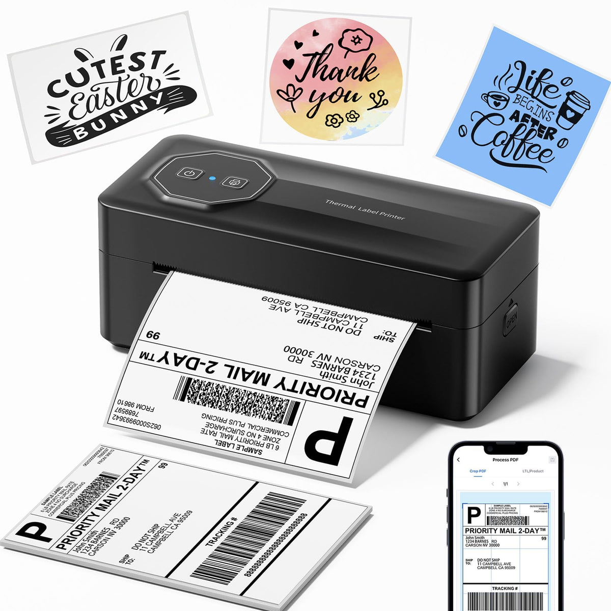 Bluetooth Thermal 4x6 Label Printer U54302