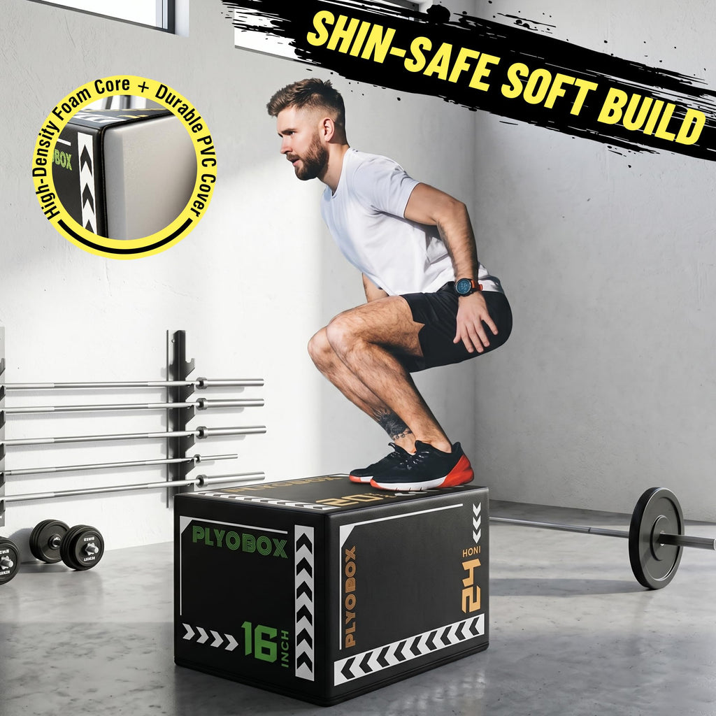 3-in-1 Plyometric Jump Box with 16/20/24" Heights Y76872