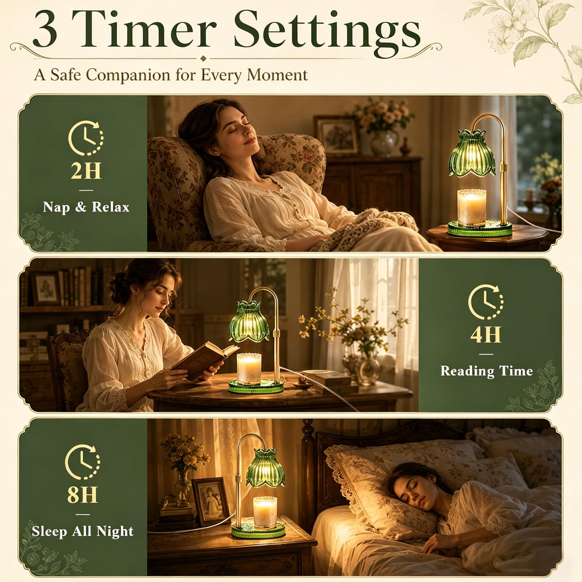 Candle Warmer Lamp with Timer Dimmer M47175