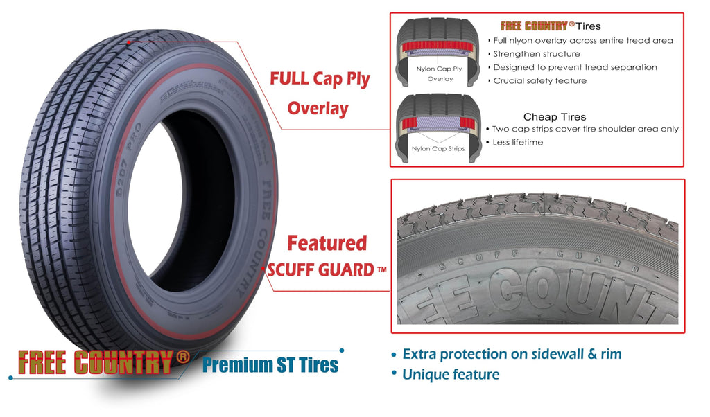 Trailer Tire ST205/75R15 8PR LRD 107N H27093