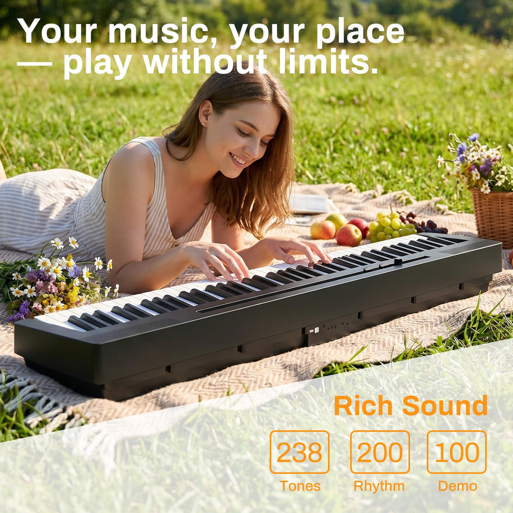 88-Key Portable Weighted Digital Piano H8830