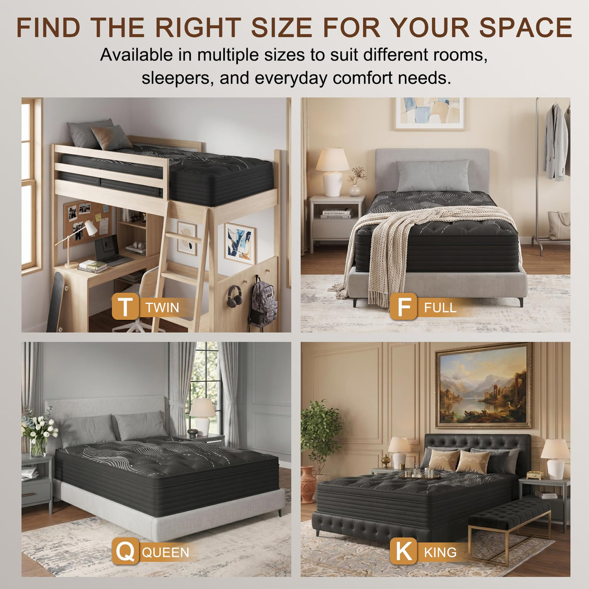 Full Size 12 Inch Hybrid Memory Foam Mattress Z92710