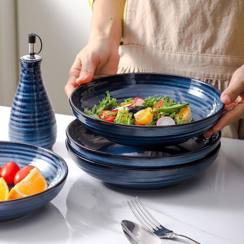 Ceramic 32 oz Pasta Bowls Set of 4 and 40 oz Soup Bowls Set of 4 R26422