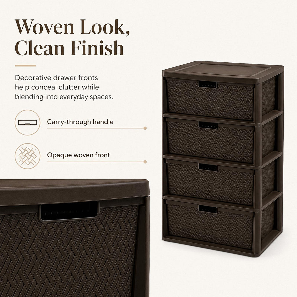 4 Drawer Tower with Removable Bins R304607