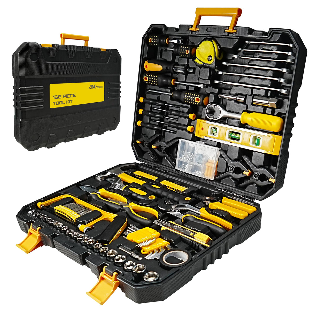 168-Piece Tool Set with Screwdrivers Ratchet Wrenches R165