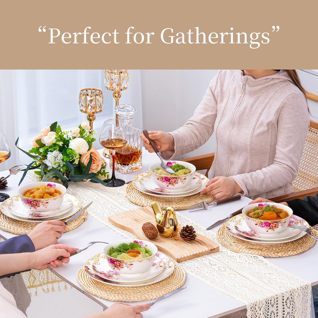 White 12 Piece Porcelain Dinnerware Set P2890