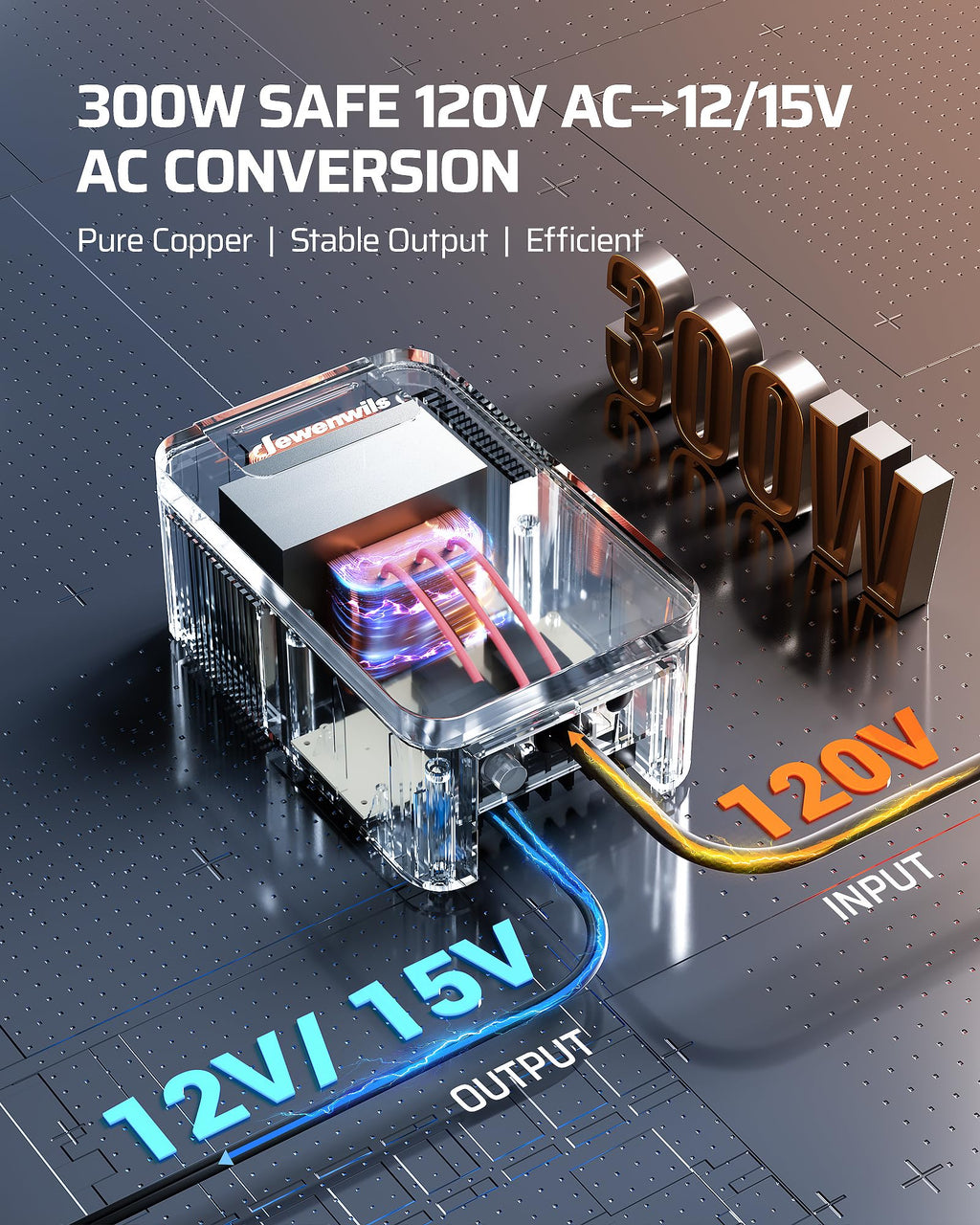 300W WiFi Low Voltage Landscape Transformer N524